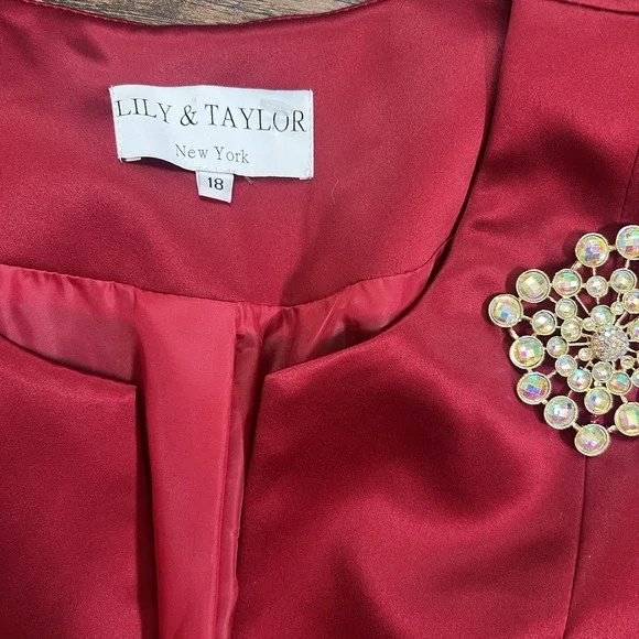 Lily & Taylor USA SZ 18 Women 3 Pc Pant Suit Wide Leg‎ Career Core Church Attire - Picture 2 of 14